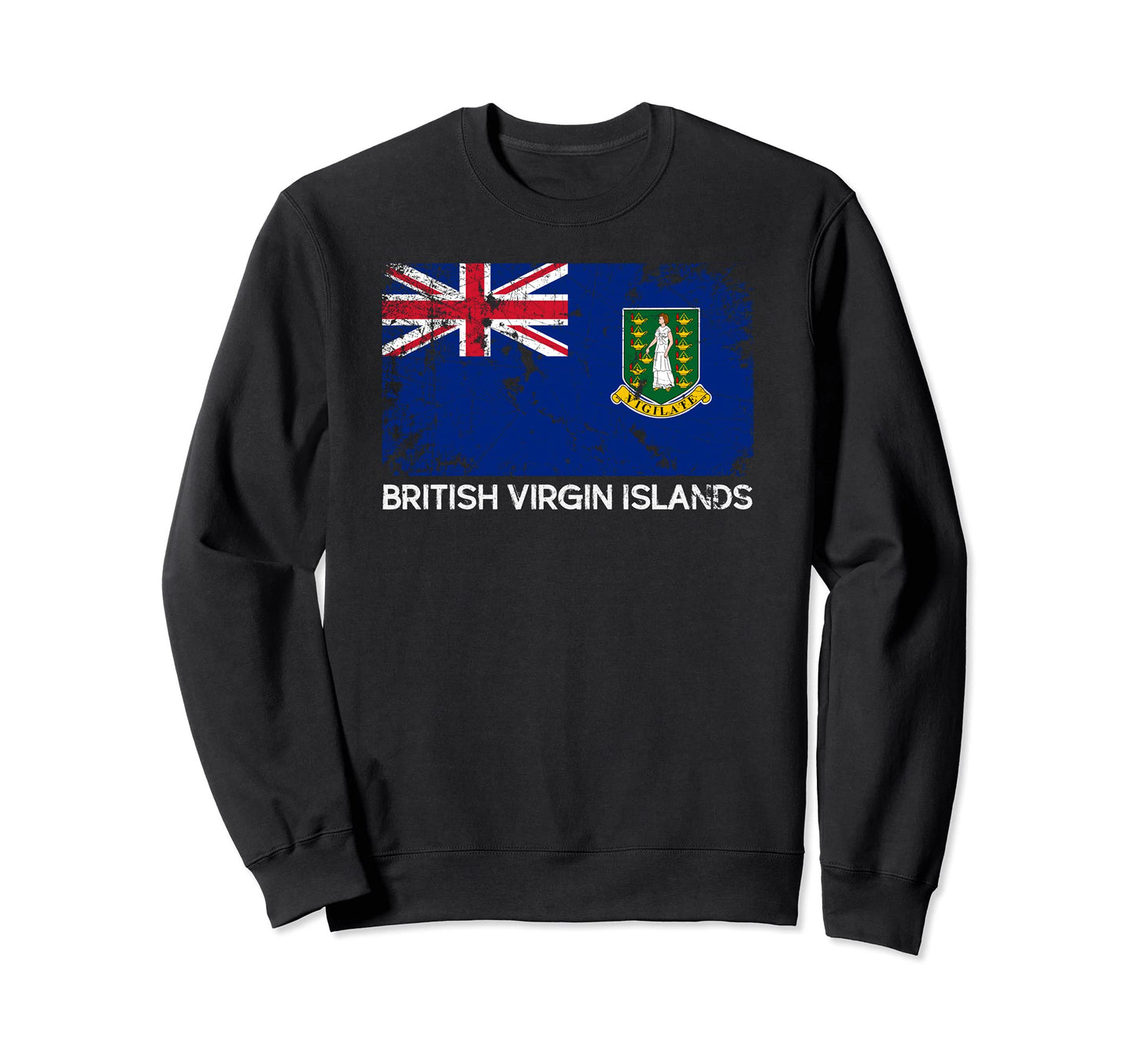 Bvi Flag Made British Virgin Islands Sweatshirt - Minimalist Print Unisex - T-Shirt, Sweatshirt, Hoodie