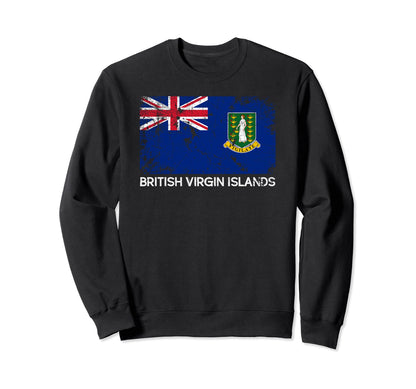 Bvi Flag Made British Virgin Islands Sweatshirt - Minimalist Print Unisex - T-Shirt, Sweatshirt, Hoodie
