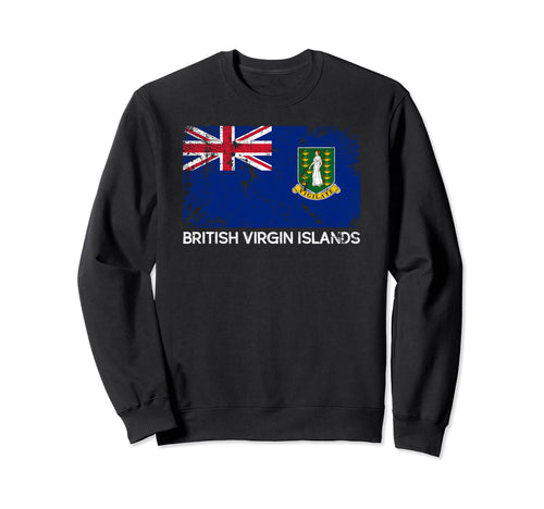 Bvi Flag Made British Virgin Islands Sweatshirt - Minimalist Print Unisex - T-Shirt, Sweatshirt, Hoodie