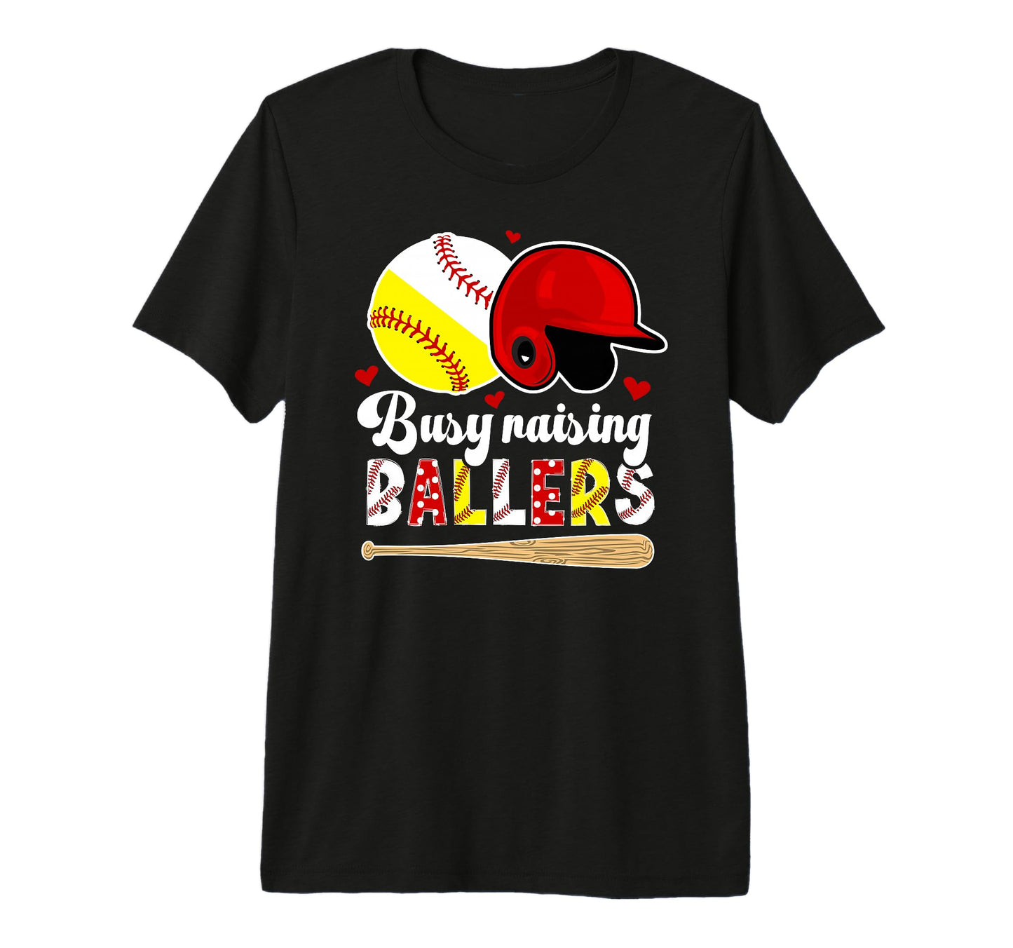 Busy Raising Ballers Baseball Softball T-Shirt - Trendy Graphic Men Women - T-Shirt, Sweatshirt, Hoodie