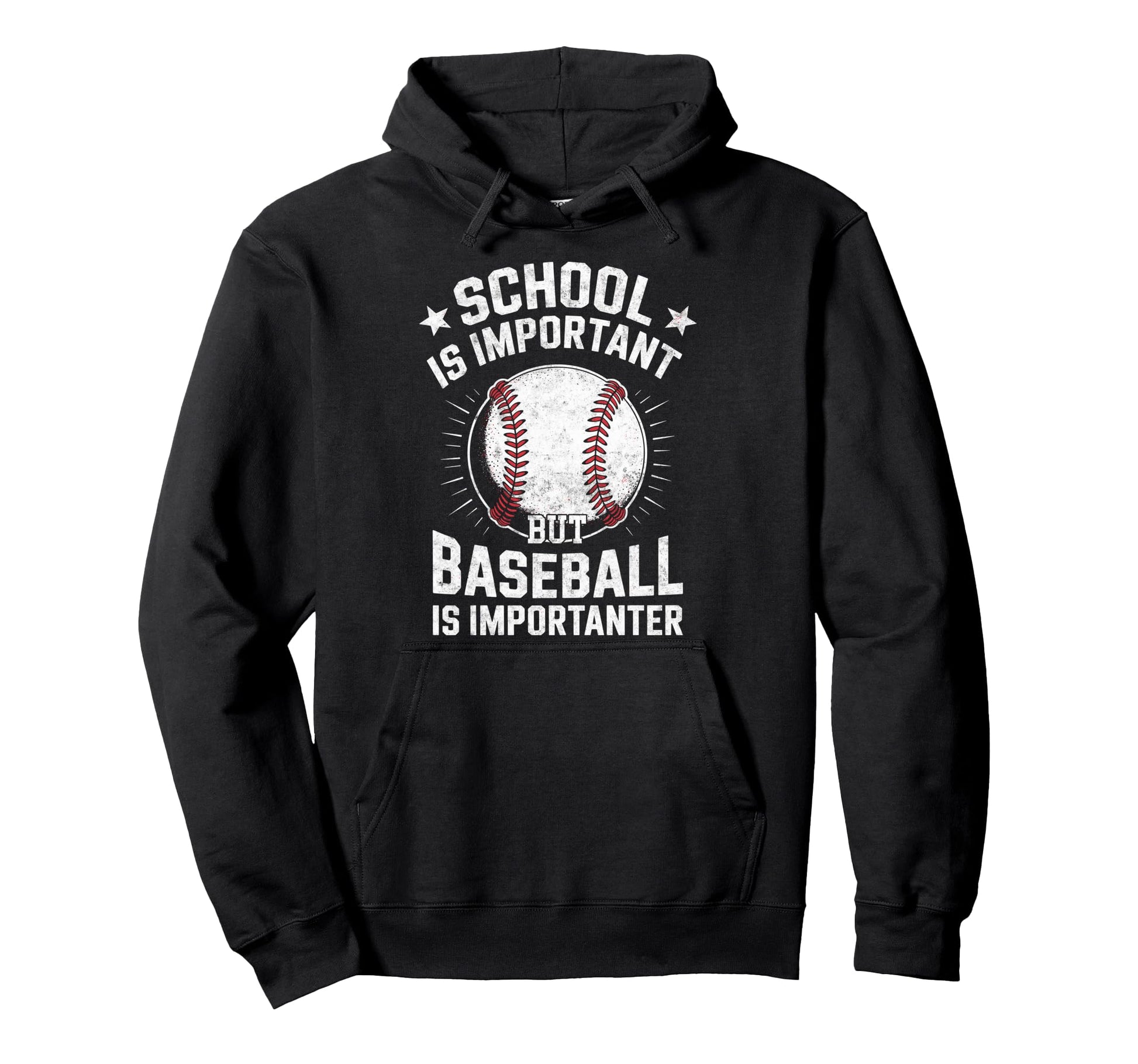 School Is Important But Baseball Is Hoodie - Aesthetic Graphic for Adults - T-Shirt, Sweatshirt, Hoodie