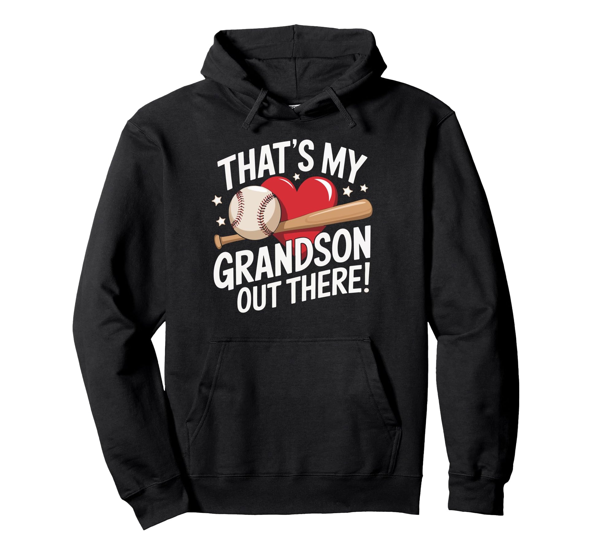Thats My Grandson Out There Baseball Hoodie - Graphic Print for Adults - T-Shirt, Sweatshirt, Hoodie