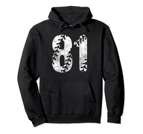 Baseball Softball Mom 81 Number 81 Hoodie - Custom Art Print Men Women - T-Shirt, Sweatshirt, Hoodie