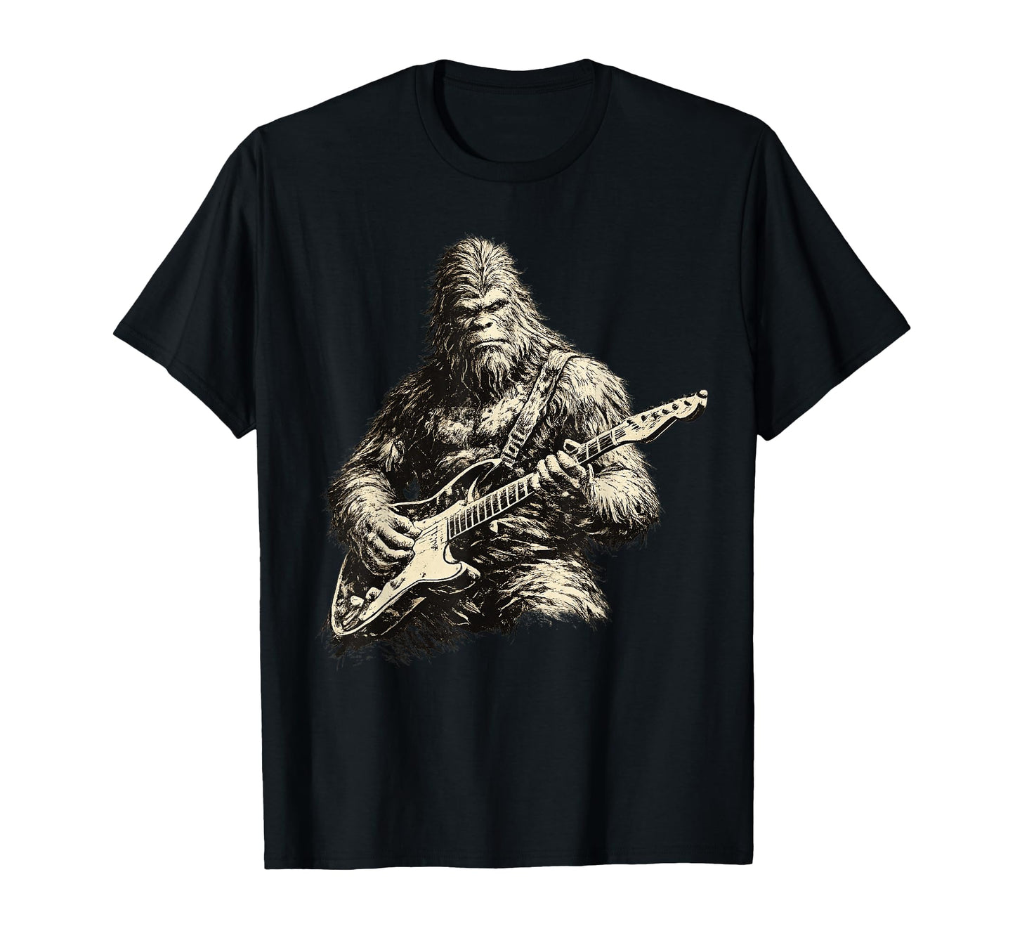 Bigfoot Guitar Dad Funny Fathers Day T-Shirt - Novelty Apparel Unisex - T-Shirt, Sweatshirt, Hoodie