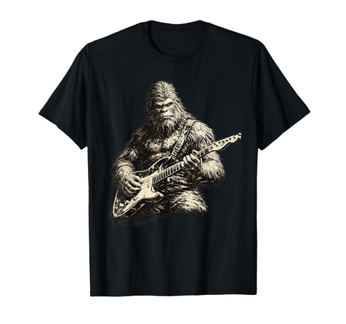 Bigfoot Guitar Dad Funny Fathers Day T-Shirt - Novelty Apparel Unisex - T-Shirt, Sweatshirt, Hoodie