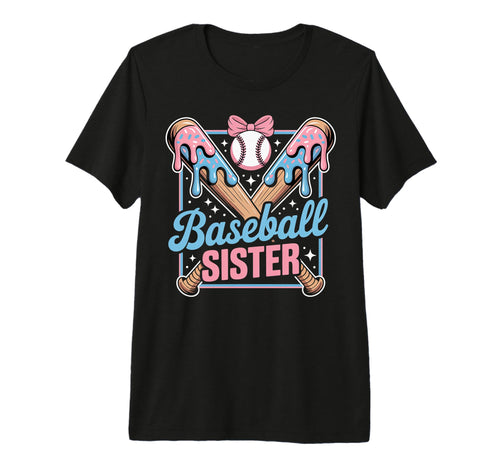 Baseball Sister Ice Cream Drip Game T-Shirt - Streetwear Style for Adults - T-Shirt, Sweatshirt, Hoodie
