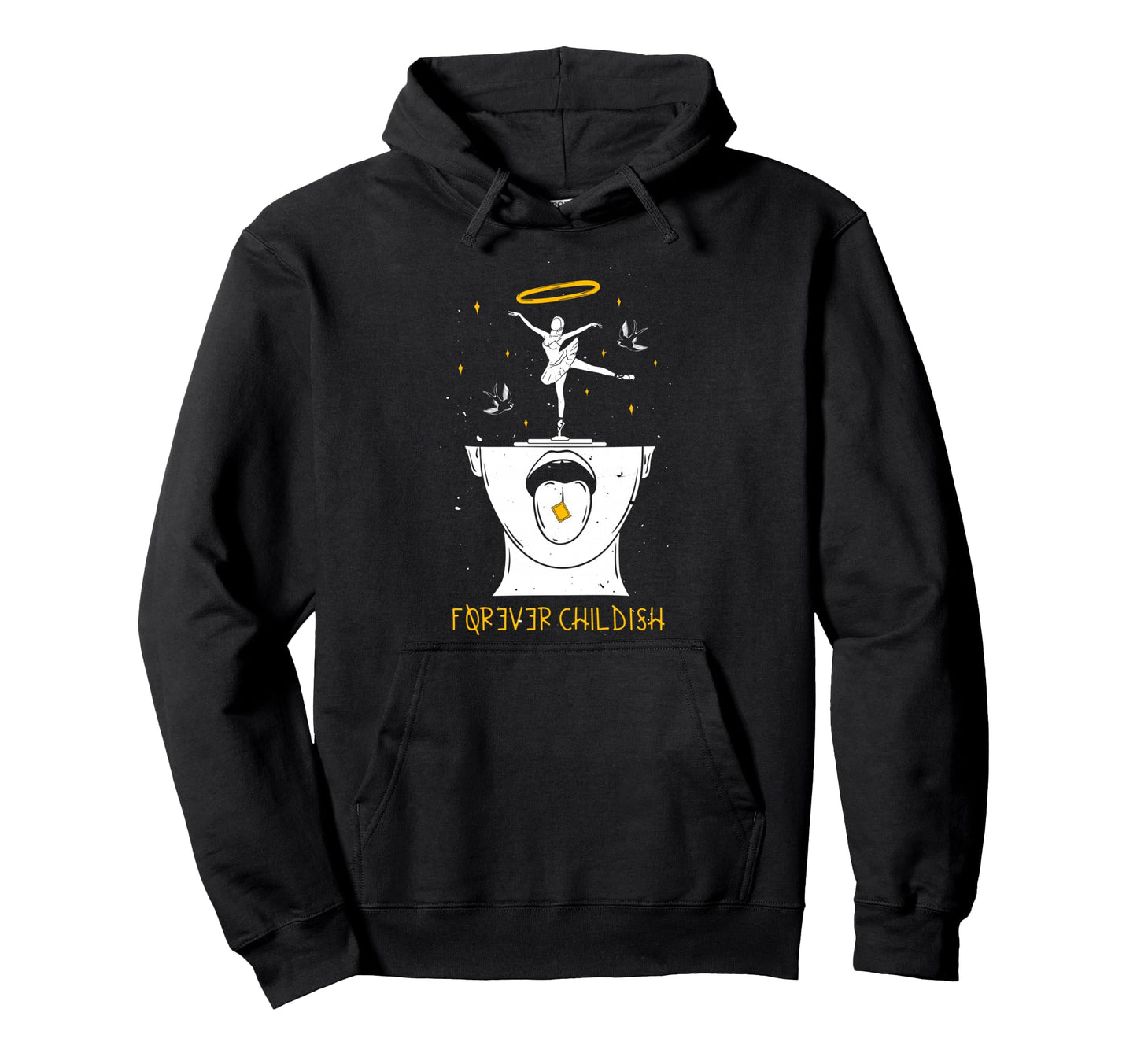 Forever Childish Aesthetic Edgy Streetwear Hoodie - Minimalist Print Unisex - T-Shirt, Sweatshirt, Hoodie