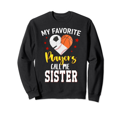 My Favorite Players Baseball Sweatshirt - Graphic Print Men Women - T-Shirt, Sweatshirt, Hoodie