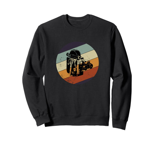 Distressed 16 Mm Film Camera Sunset Sweatshirt - Trendy Graphic Unisex - T-Shirt, Sweatshirt, Hoodie