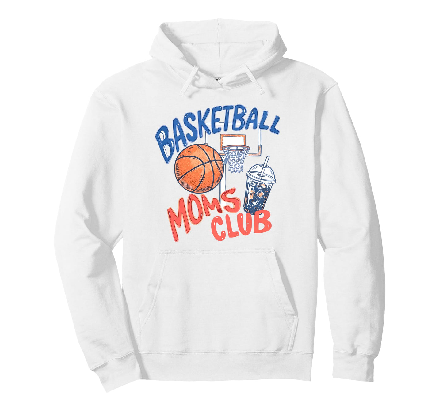 Basketball Moms Club Trendy Game Day Hoodie - Fun Novelty Design Unisex - T-Shirt, Sweatshirt, Hoodie