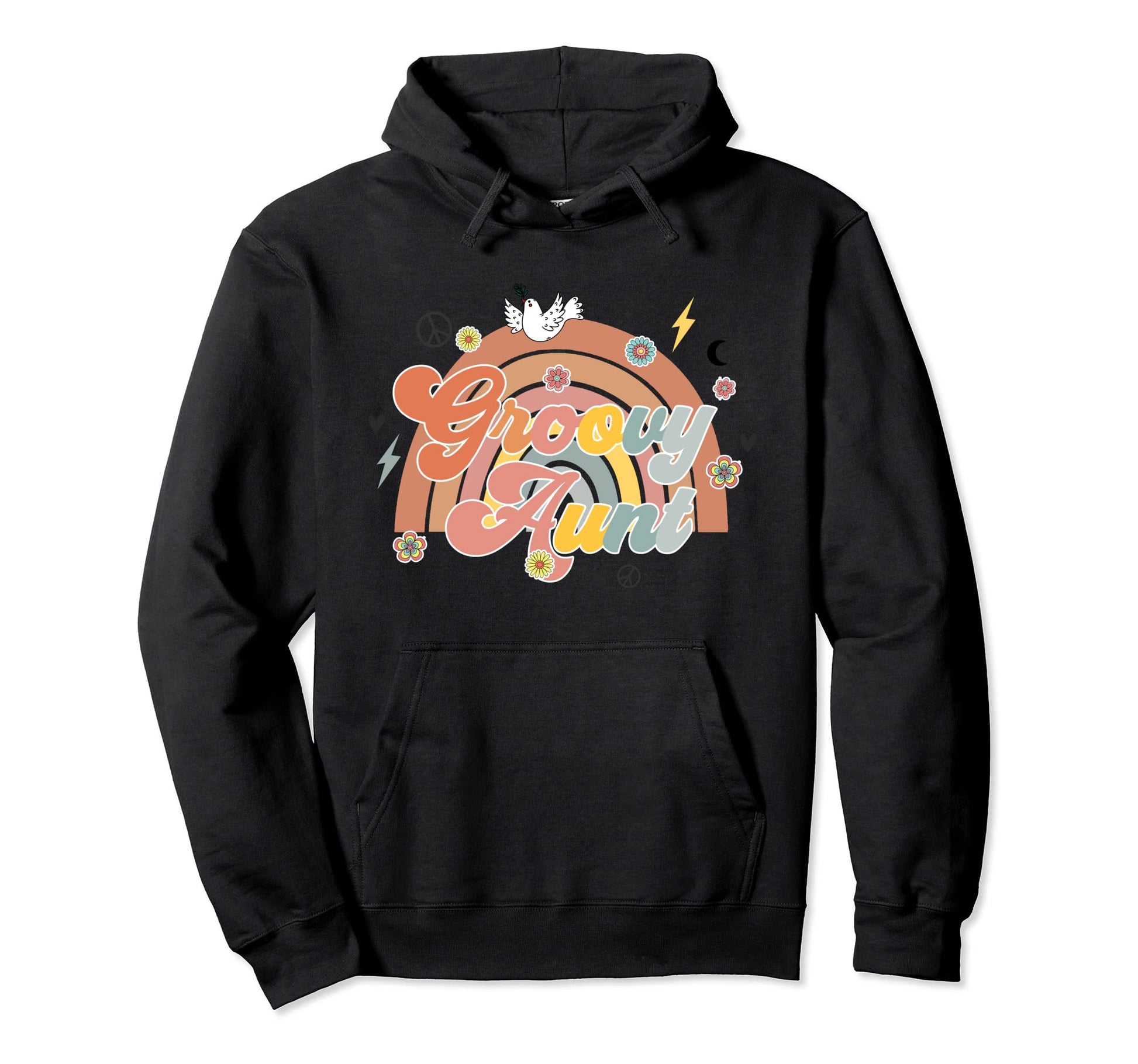 Groovy Aunt Matching Family Shower Party Hoodie - Streetwear Style Unisex - T-Shirt, Sweatshirt, Hoodie