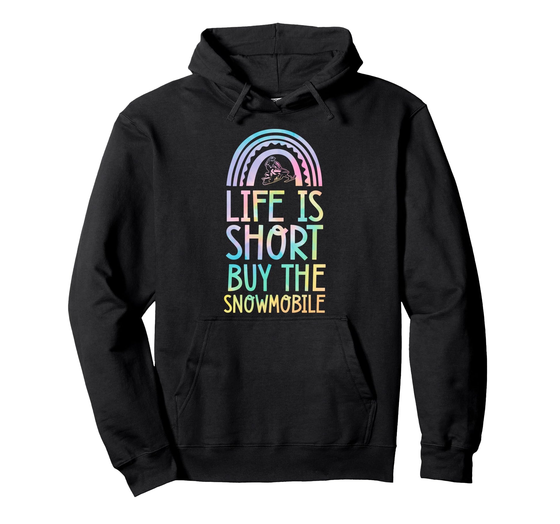 Life Is Short Buy Snowmobile Bohemian Hoodie - Minimalist Print Men Women - T-Shirt, Sweatshirt, Hoodie