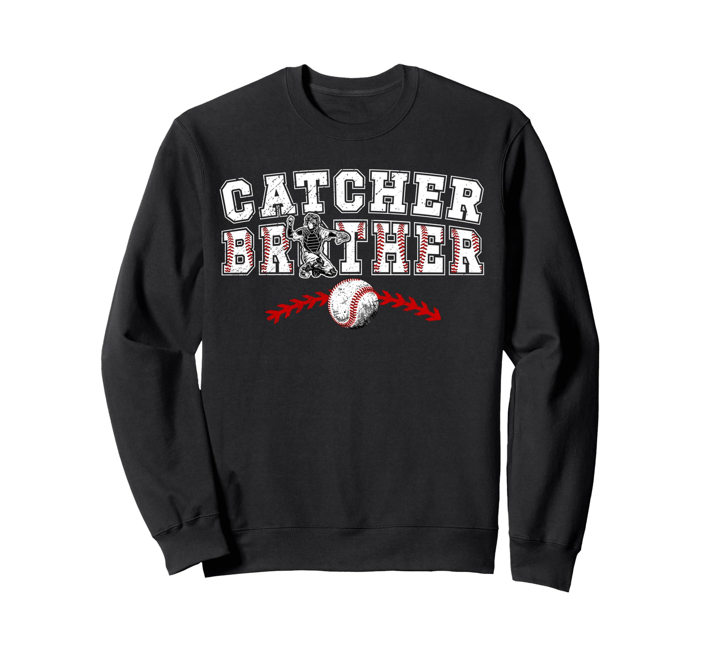 Baseball Catcher Brother Baseball Sweatshirt - Custom Art Print for Adults - T-Shirt, Sweatshirt, Hoodie