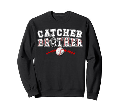 Baseball Catcher Brother Baseball Sweatshirt - Custom Art Print for Adults - T-Shirt, Sweatshirt, Hoodie