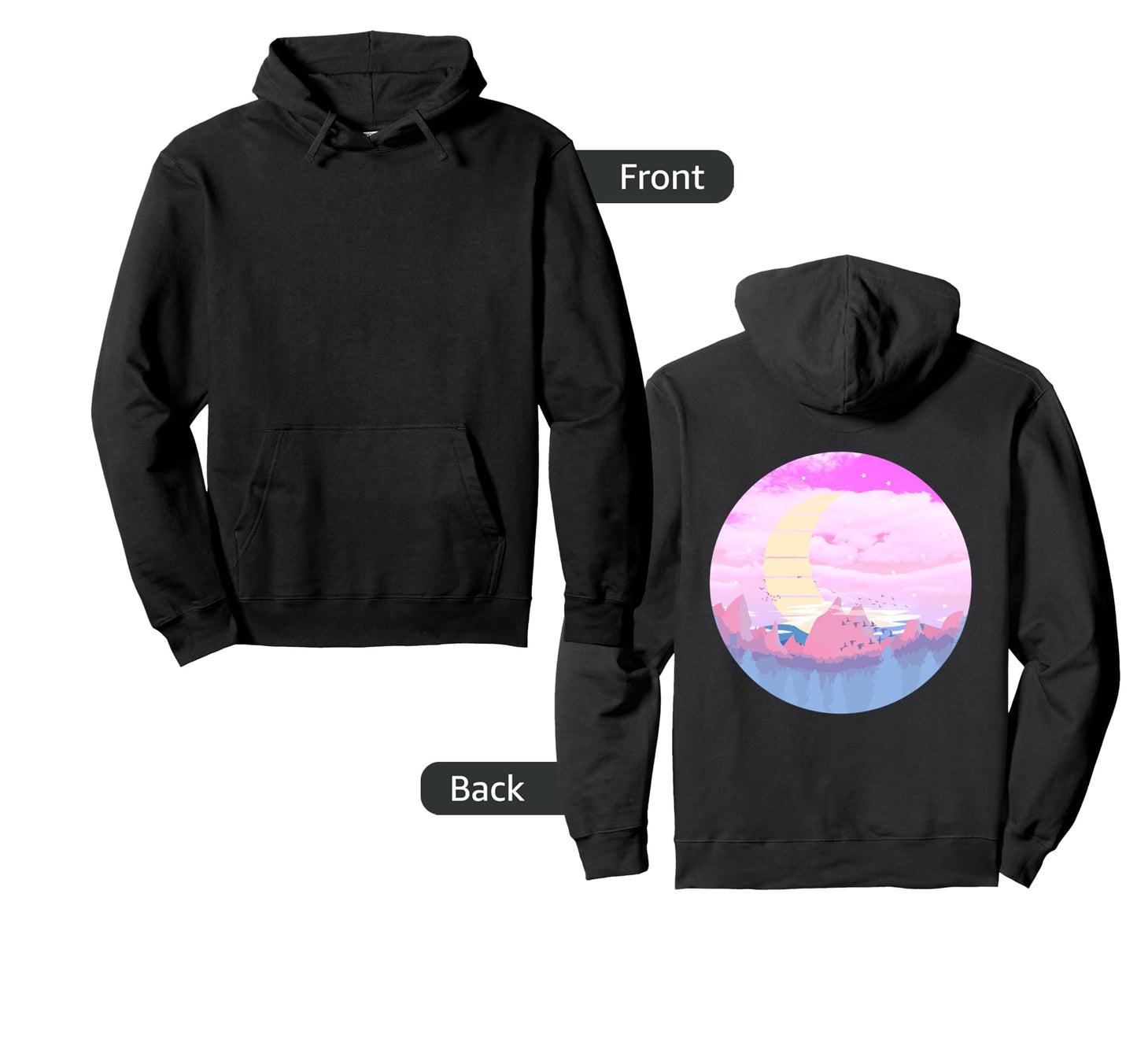 Vaporwave Aesthetic Japanese Kawaii Hoodie - Custom Art Print Men Women - T-Shirt, Sweatshirt, Hoodie