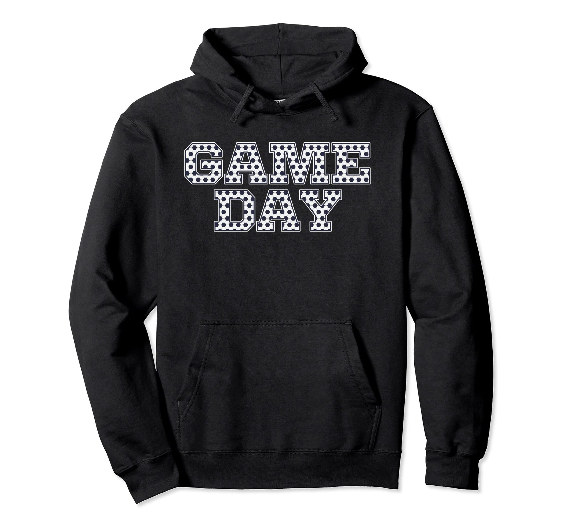 Game Day Soccer Pattern Blue Sports Hoodie - Custom Art Print for Adults - T-Shirt, Sweatshirt, Hoodie