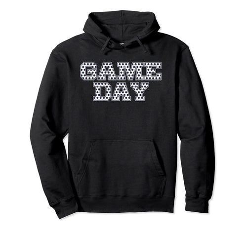 Game Day Soccer Pattern Blue Sports Hoodie - Custom Art Print for Adults - T-Shirt, Sweatshirt, Hoodie