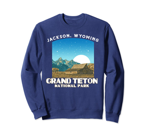 Grand Teton National Park Wpa Barn Sweatshirt - Novelty Apparel Men Women - T-Shirt, Sweatshirt, Hoodie