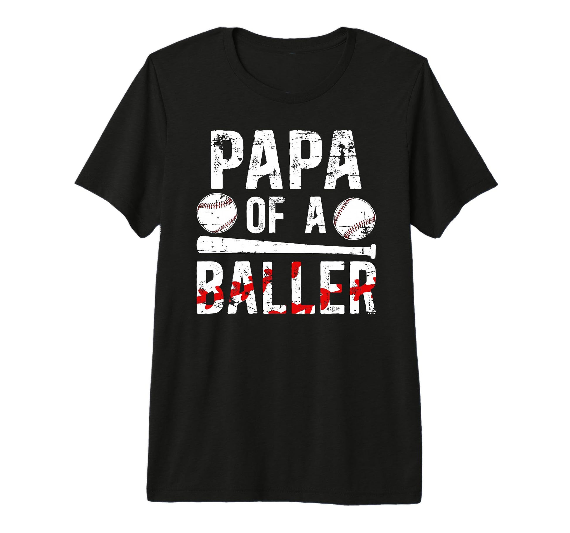 Mens Papa Baller Baseball Papa Baseball T-Shirt - Trendy Graphic Unisex - T-Shirt, Sweatshirt, Hoodie