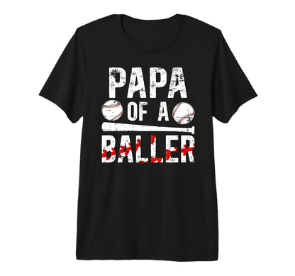 Mens Papa Baller Baseball Papa Baseball T-Shirt - Trendy Graphic Unisex - T-Shirt, Sweatshirt, Hoodie
