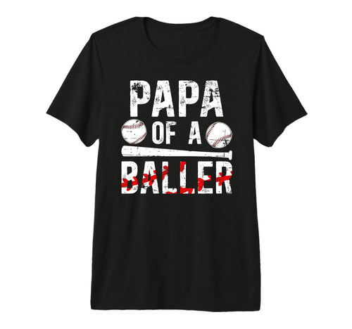 Mens Papa Baller Baseball Papa Baseball T-Shirt - Trendy Graphic Unisex - T-Shirt, Sweatshirt, Hoodie