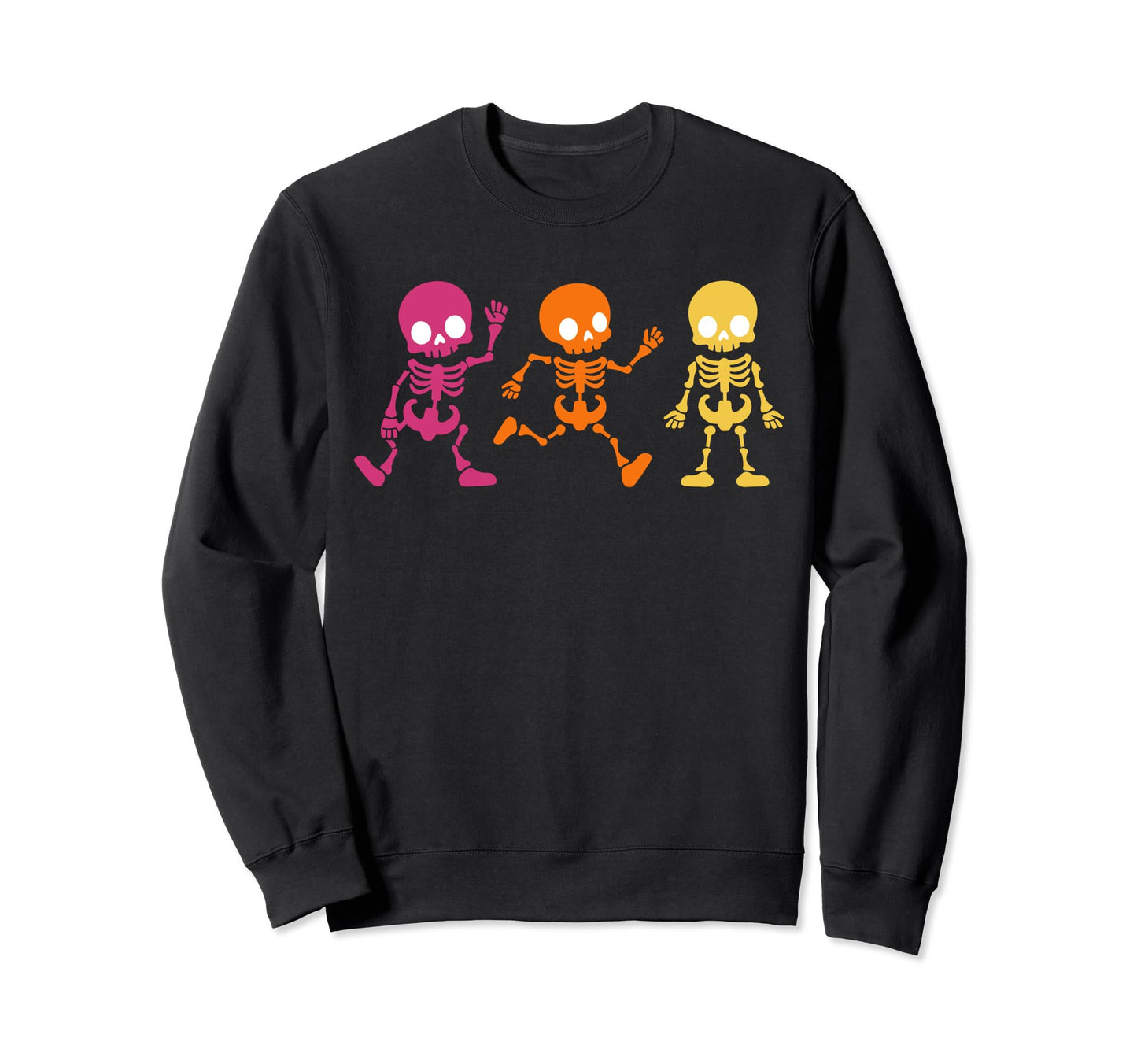 Funky Groovy Hippe Boho Skeletons Sweatshirt - Trendy Graphic Men Women - T-Shirt, Sweatshirt, Hoodie