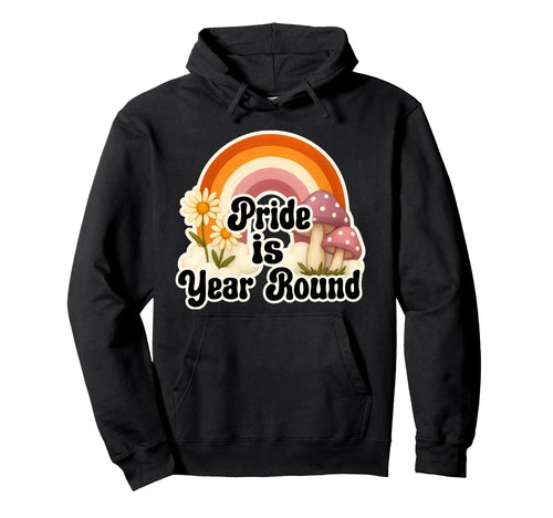 Rainbow Pride Is Year Round Daisies Hoodie - Streetwear Style for Adults - T-Shirt, Sweatshirt, Hoodie