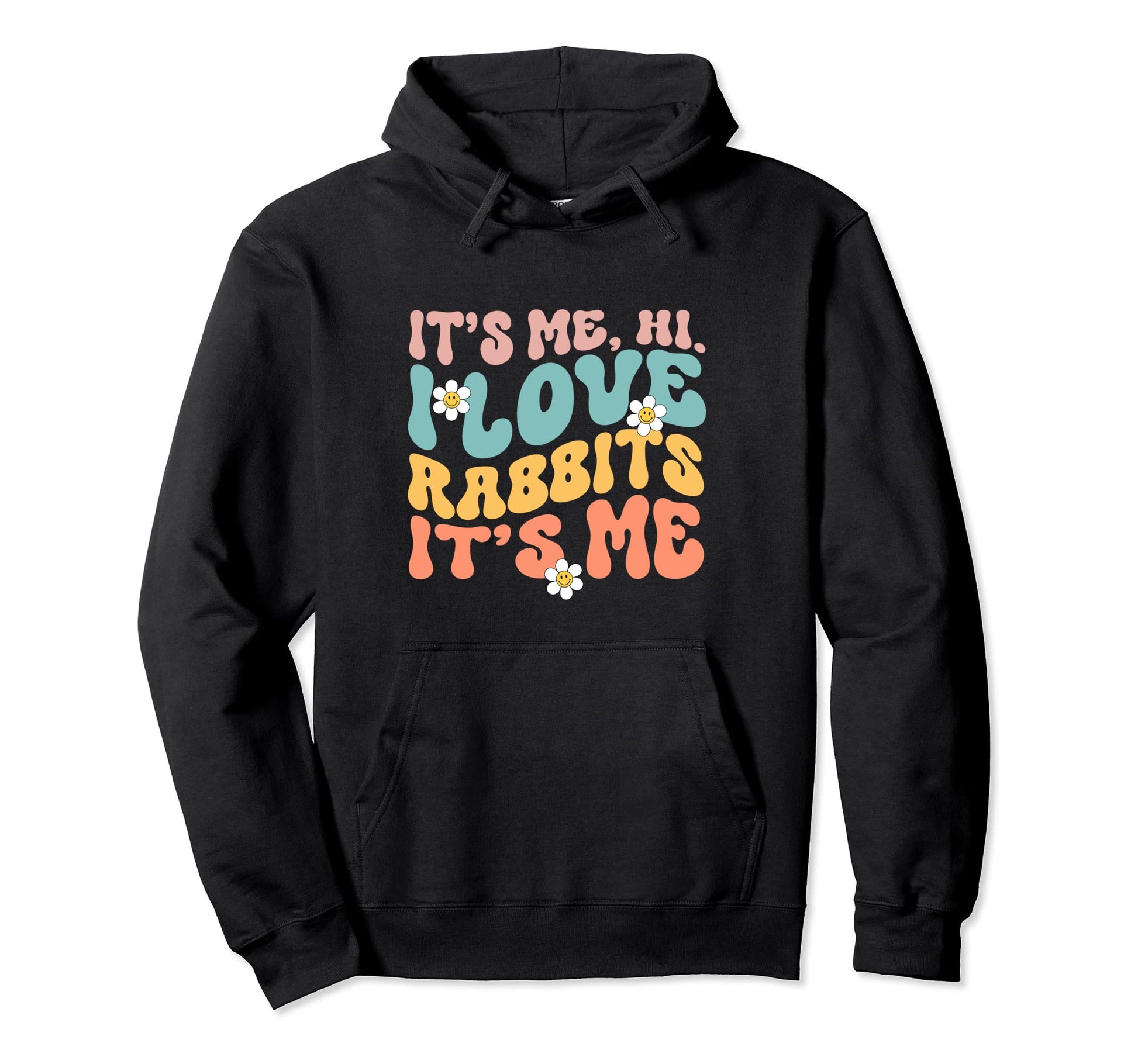 Boho Bunny Love Bunnies Rabbits Hoodie - Minimalist Print for Adults - T-Shirt, Sweatshirt, Hoodie