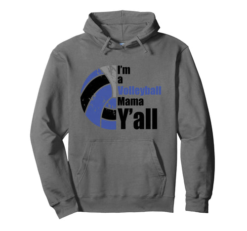 Blue Black Volleyball Mom Funny Mothers Hoodie - Trendy Graphic Unisex - T-Shirt, Sweatshirt, Hoodie