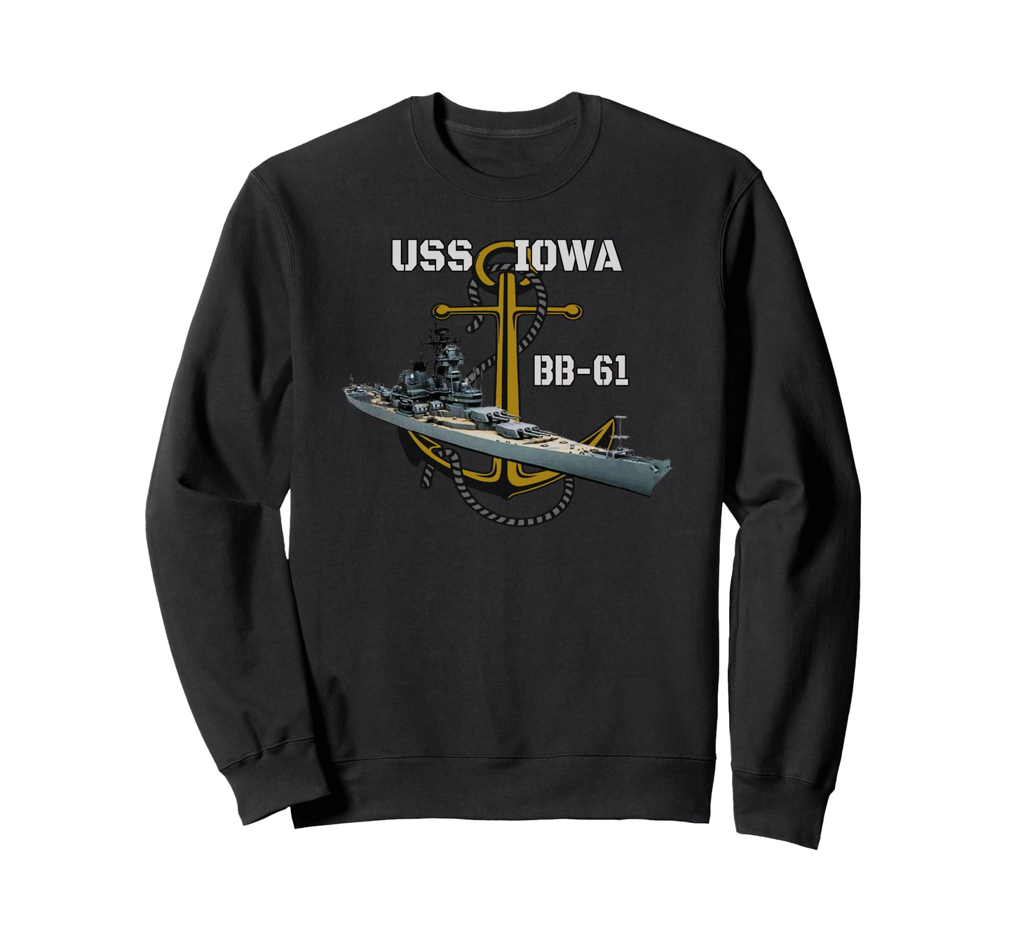 Uss Iowa Battleship Ww2 Sweatshirt - Casual Everyday Wear for Adults - T-Shirt, Sweatshirt, Hoodie