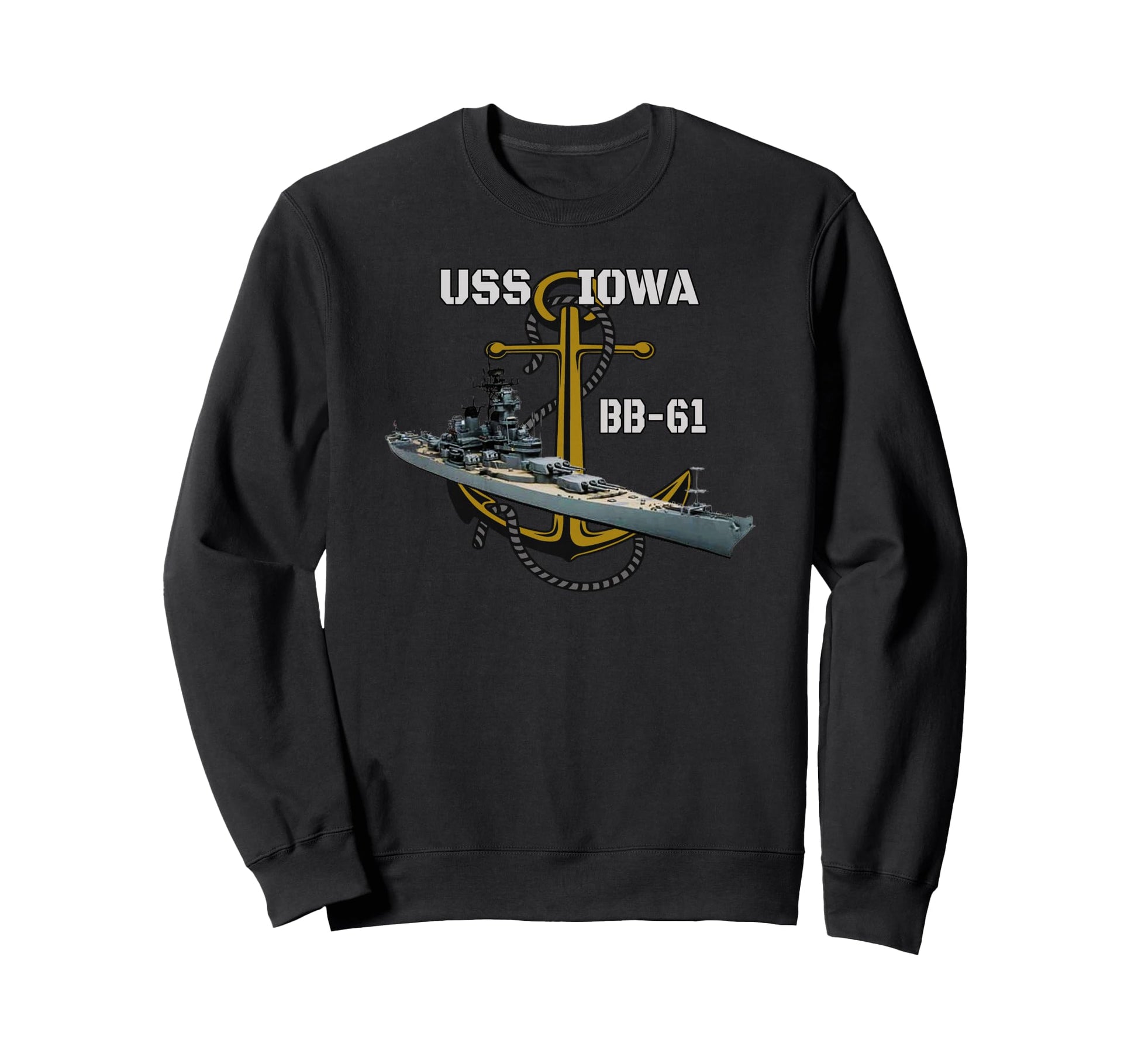 Uss Iowa Battleship Ww2 Sweatshirt - Casual Everyday Wear for Adults - T-Shirt, Sweatshirt, Hoodie
