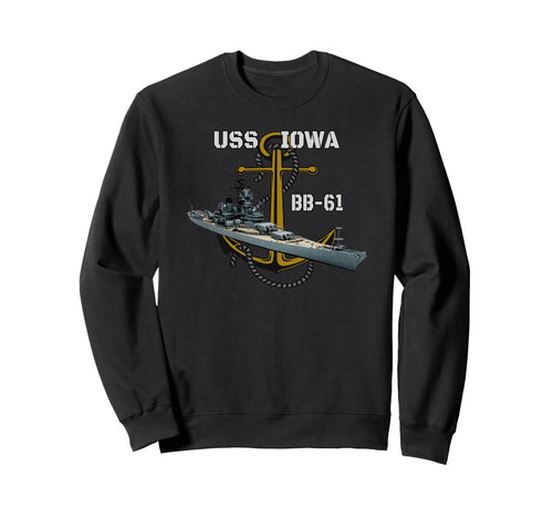Uss Iowa Battleship Ww2 Sweatshirt - Casual Everyday Wear for Adults - T-Shirt, Sweatshirt, Hoodie