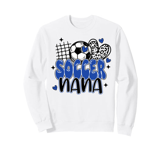 Soccer Nana Leopard Funny Soccer Mama Sweatshirt - Unique Graphic Unisex - T-Shirt, Sweatshirt, Hoodie