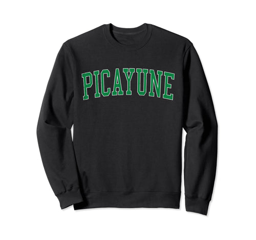 Picayune Ms Distressed Green Varsity Sweatshirt - Custom Art Print Unisex - T-Shirt, Sweatshirt, Hoodie