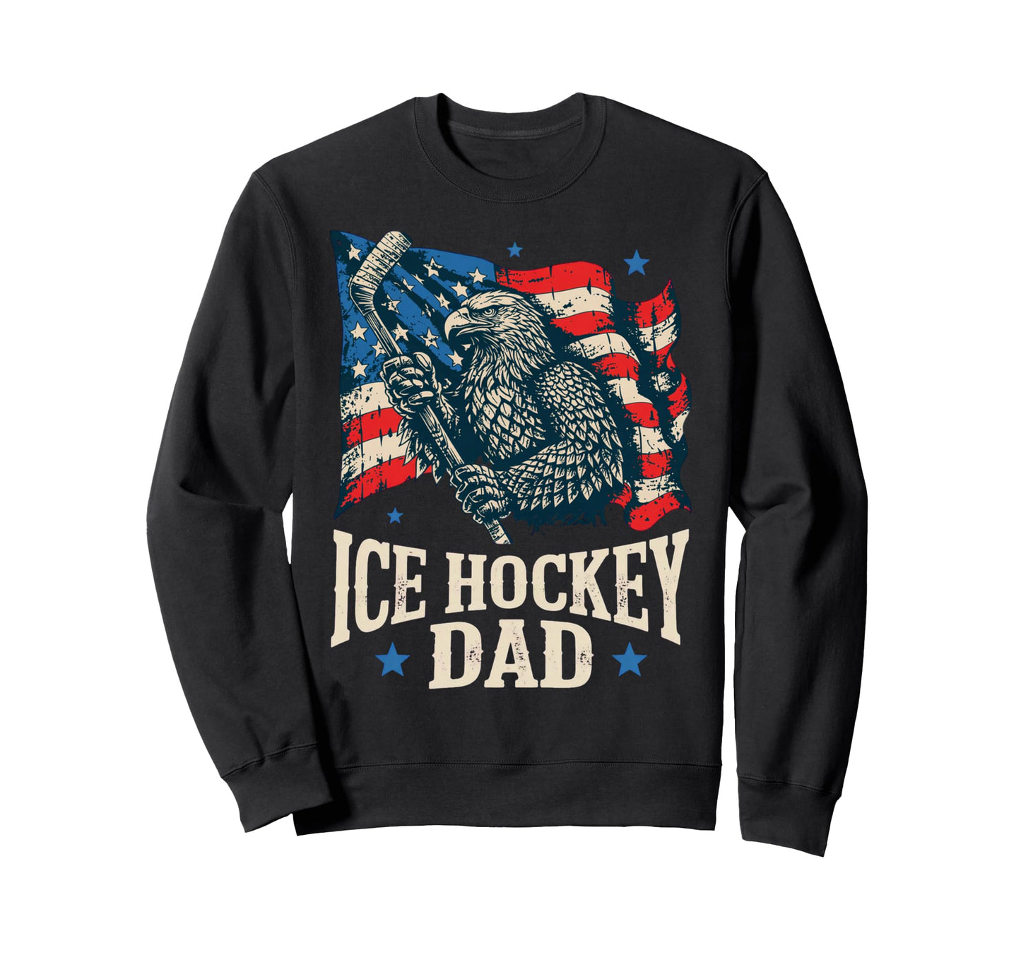 Ice Hockey American Flag Ice Hockey Sweatshirt - Custom Art Print Unisex - T-Shirt, Sweatshirt, Hoodie