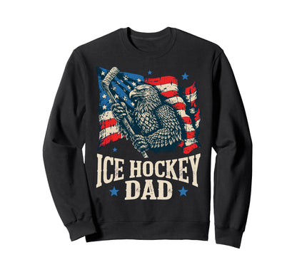 Ice Hockey American Flag Ice Hockey Sweatshirt - Custom Art Print Unisex - T-Shirt, Sweatshirt, Hoodie