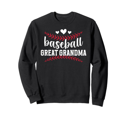 Baseball Great Grandma Baseball Sweatshirt - Custom Art Print for Adults - T-Shirt, Sweatshirt, Hoodie