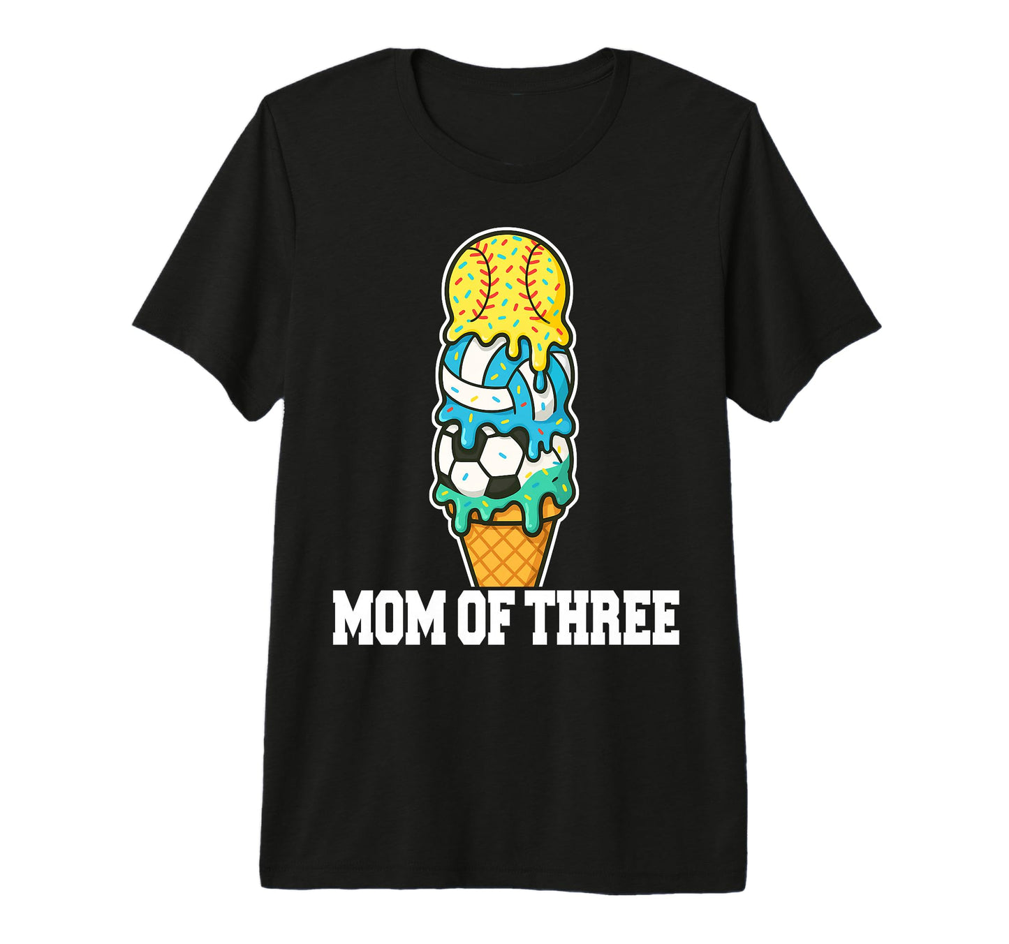 Softball Soccer Volleyball Mom Ice T-Shirt - Unique Graphic for Adults - T-Shirt, Sweatshirt, Hoodie