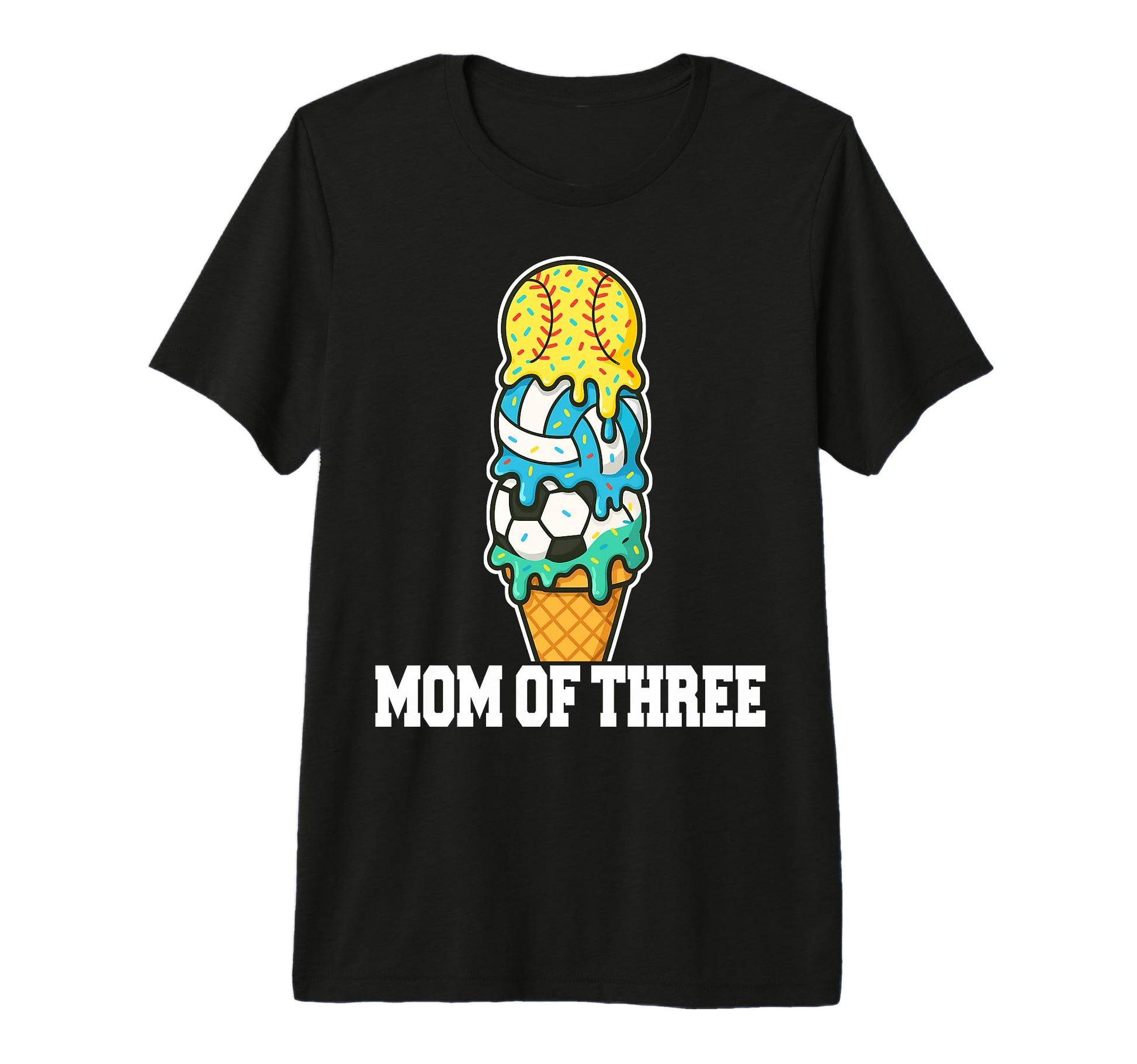 Softball Soccer Volleyball Mom Ice T-Shirt - Unique Graphic for Adults - T-Shirt, Sweatshirt, Hoodie