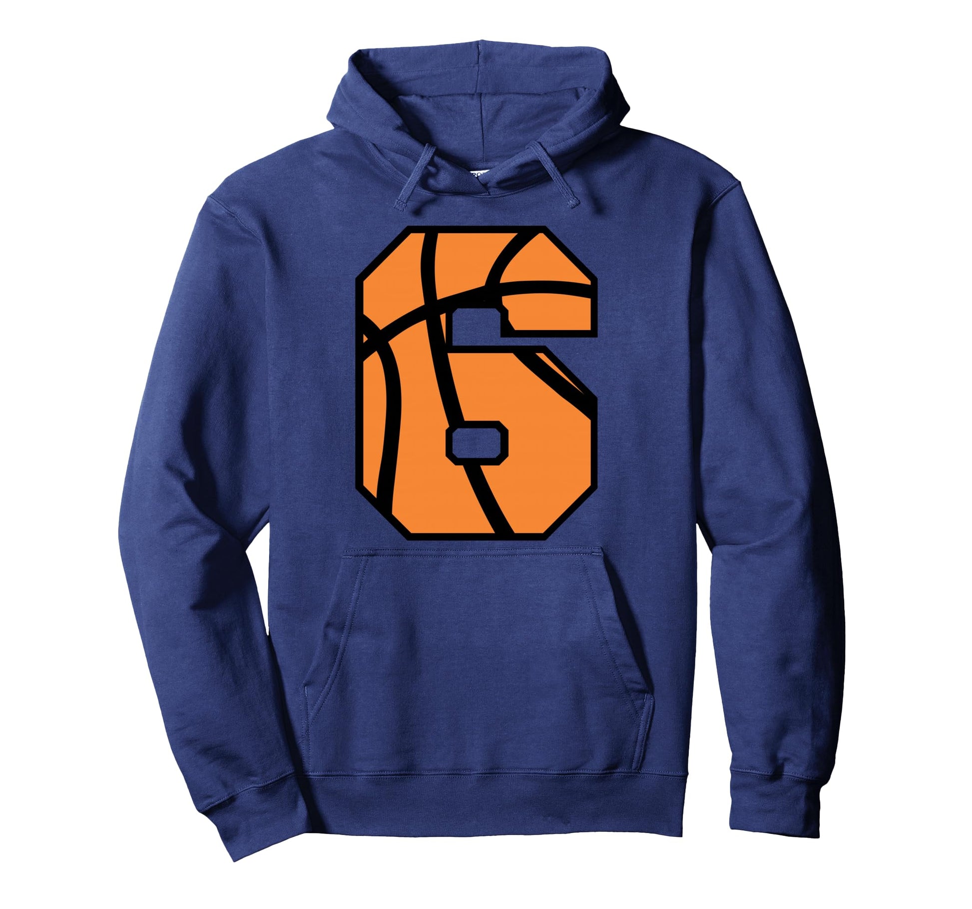 Basketball Number 6 Game Day School Hoodie - Custom Art Print Men Women - T-Shirt, Sweatshirt, Hoodie