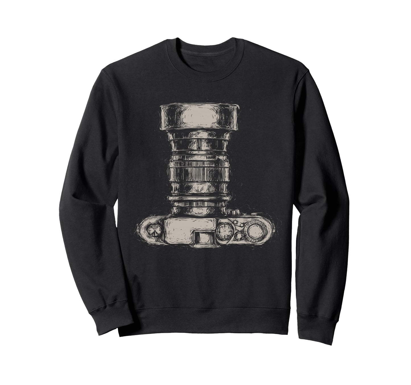 Camera Drawing Scribble Art Sweatshirt - Streetwear Style Unisex - T-Shirt, Sweatshirt, Hoodie
