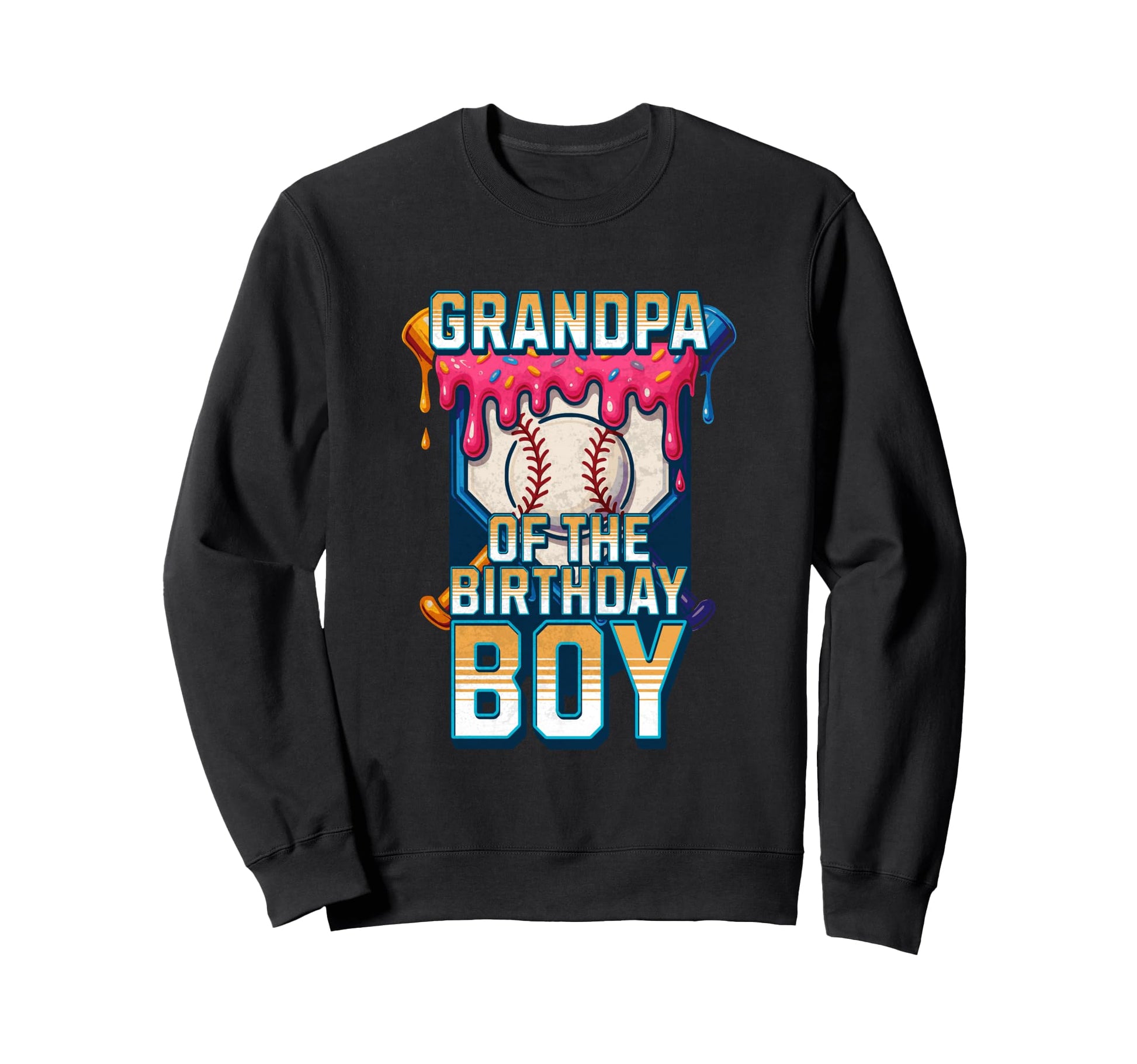 Grandpa Birthday Baseball Drip Ice Sweatshirt - Aesthetic Graphic Unisex - T-Shirt, Sweatshirt, Hoodie