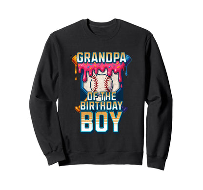 Grandpa Birthday Baseball Drip Ice Sweatshirt - Aesthetic Graphic Unisex - T-Shirt, Sweatshirt, Hoodie