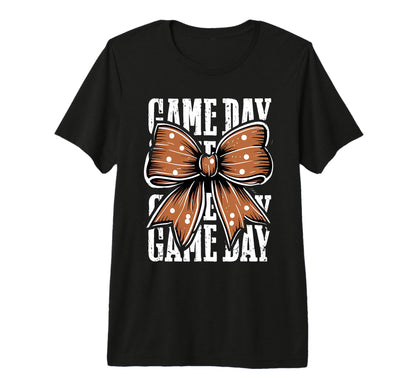 Game Day Football Bow Fall Coquette Bow T-Shirt - Unique Graphic Unisex - T-Shirt, Sweatshirt, Hoodie