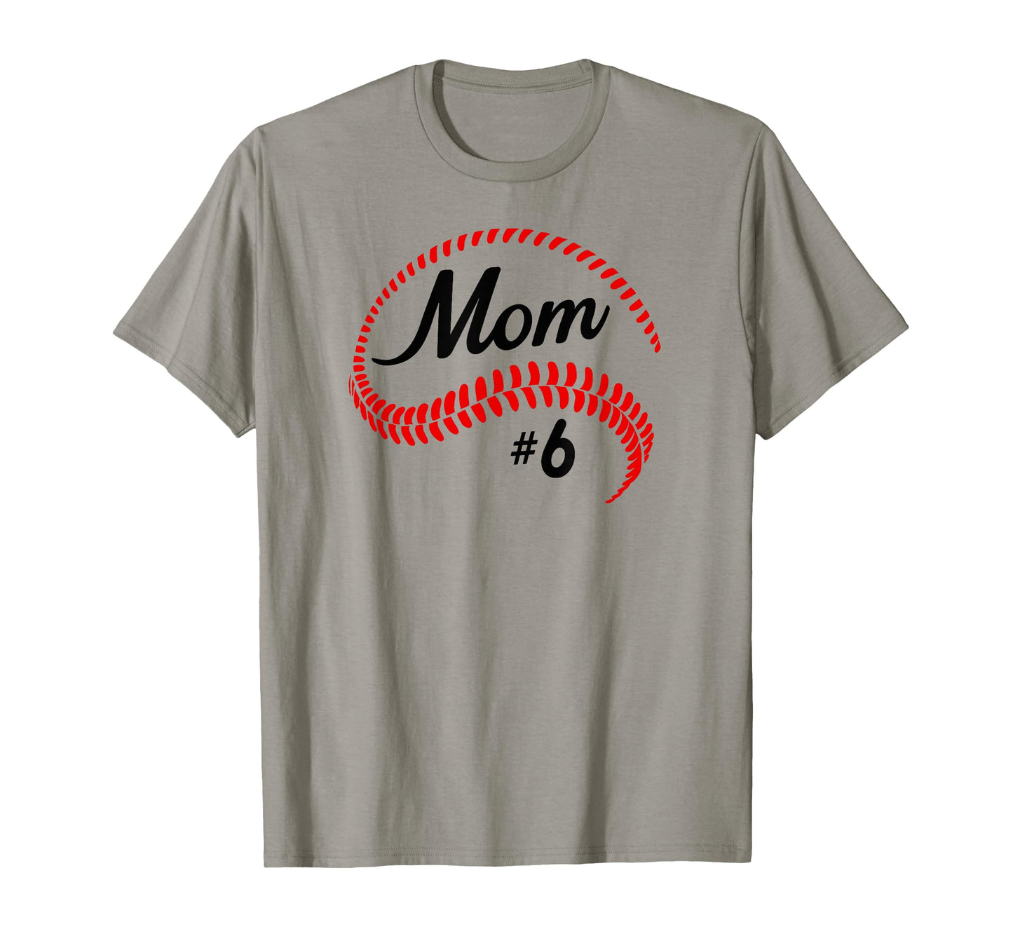 Baseball Softball 6 Baseball Mom T-Shirt - Custom Art Print for Adults - T-Shirt, Sweatshirt, Hoodie