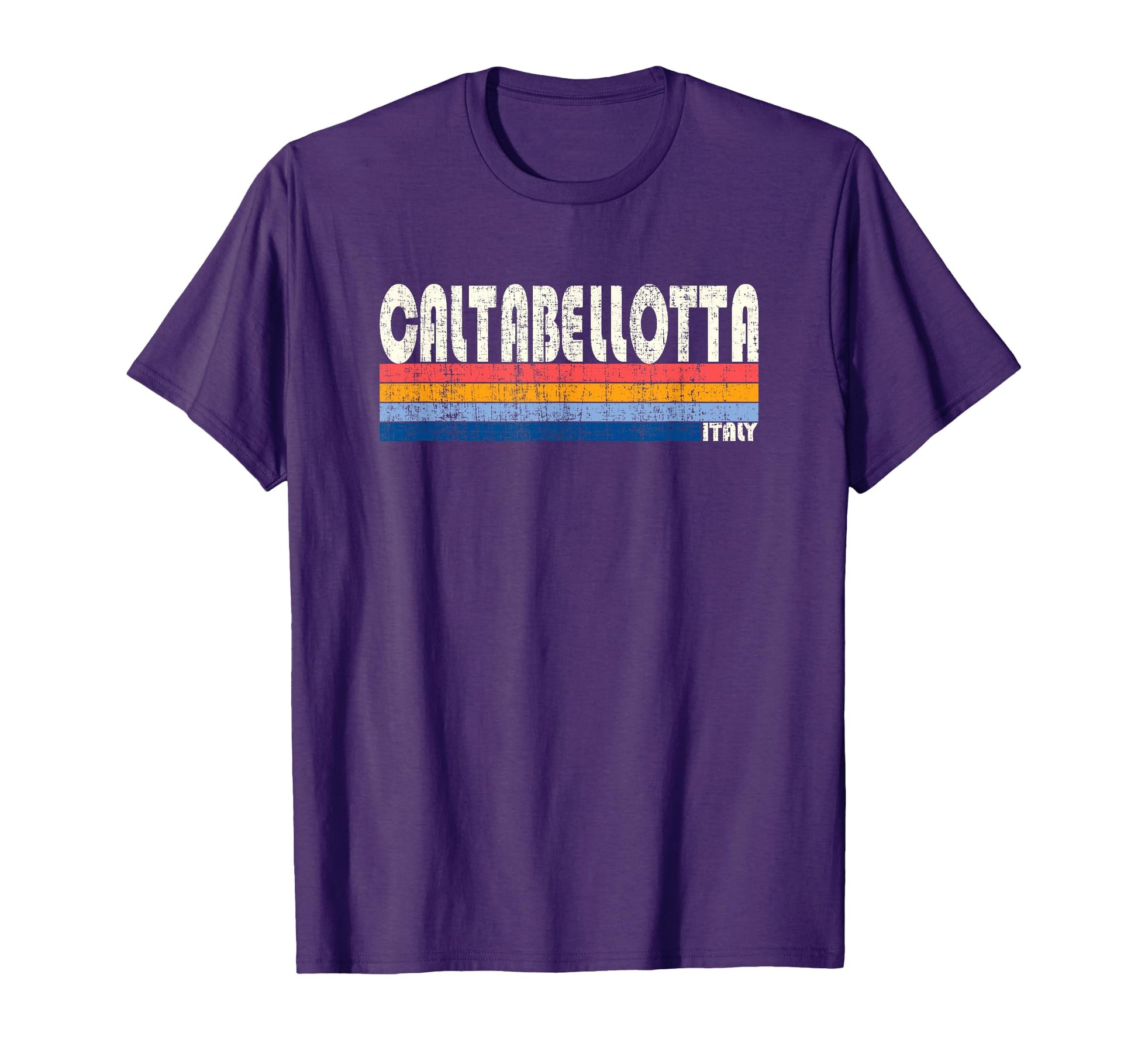 Caltabellotta Italy 70S 80S T-Shirt - Fun Novelty Design for Adults - T-Shirt, Sweatshirt, Hoodie