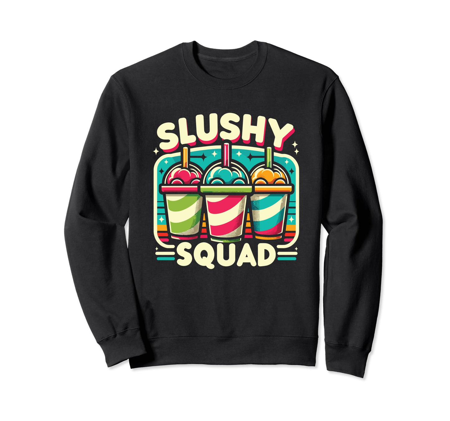 Slushy Squad Rainbow Line Up Sweatshirt - Streetwear Style for Adults - T-Shirt, Sweatshirt, Hoodie