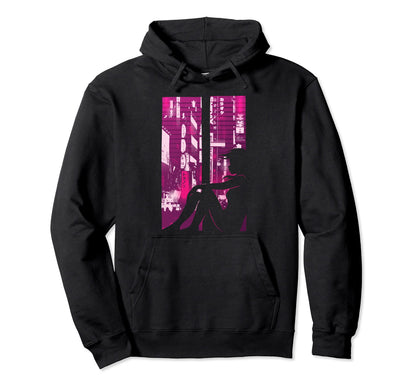 Night City Aesthetic Vaporwave Hoodie - Custom Art Print for Adults - T-Shirt, Sweatshirt, Hoodie