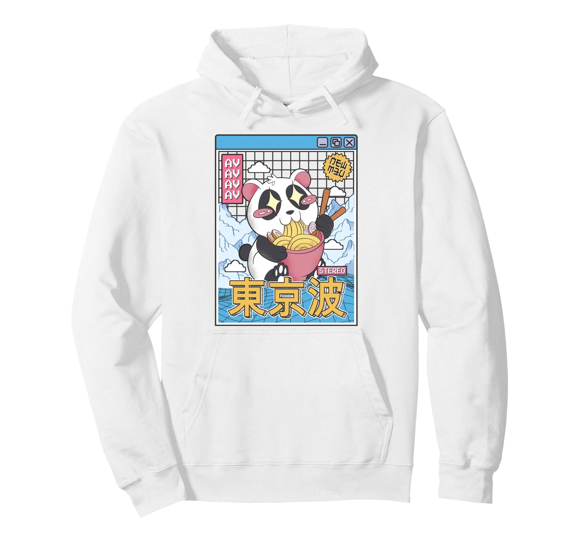 Panda Bear Ramen Japanese Kawaii Hoodie - Streetwear Style Men Women - T-Shirt, Sweatshirt, Hoodie