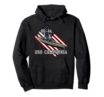 Battleship Uss California Bb 44 Hoodie - Aesthetic Graphic for Adults - T-Shirt, Sweatshirt, Hoodie